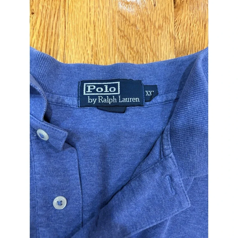 Polo Ralph Lauren Super soft Pima Cotton Heather Blue Polo Flesh Pony Men's XXL